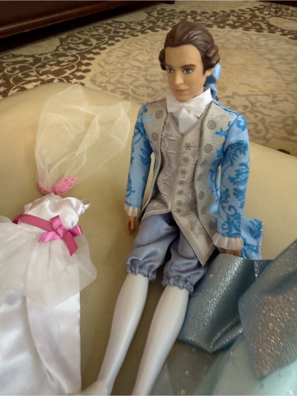 Blue Princess Doll with Blue Prince Outfit and Accessories - Picture 9 of 9